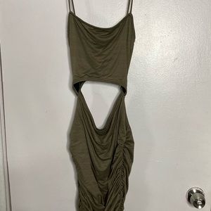 Long Maxi Dress Olive green